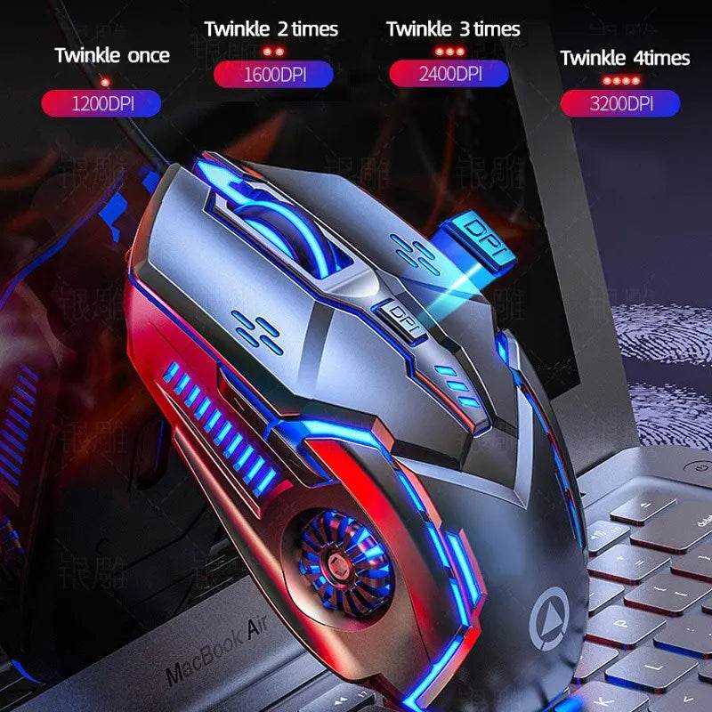 Mouse Wired Luminous Silver Eagle G5 cu 6 Butoane - Venduqo