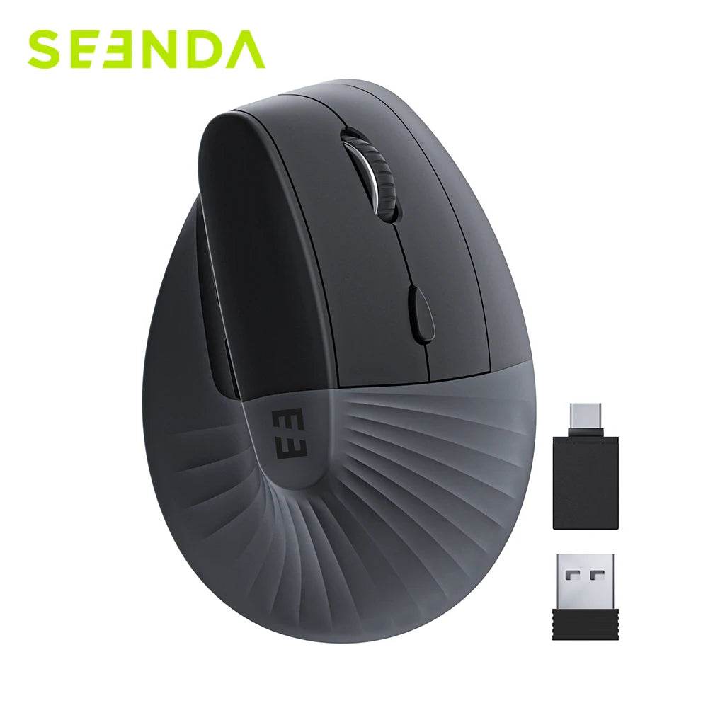 Mouse Vertical Wireless Seenda Tip C Ergonomic - Venduqo