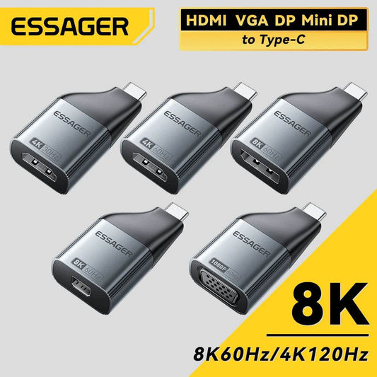 Adapter USB-C la HDMI DP VGA Mini DisplayPort 8K 60Hz - Venduqo