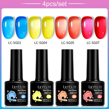 Set 4/5 Piese Oja Gel Roz Nude LILYCUTE 7ML