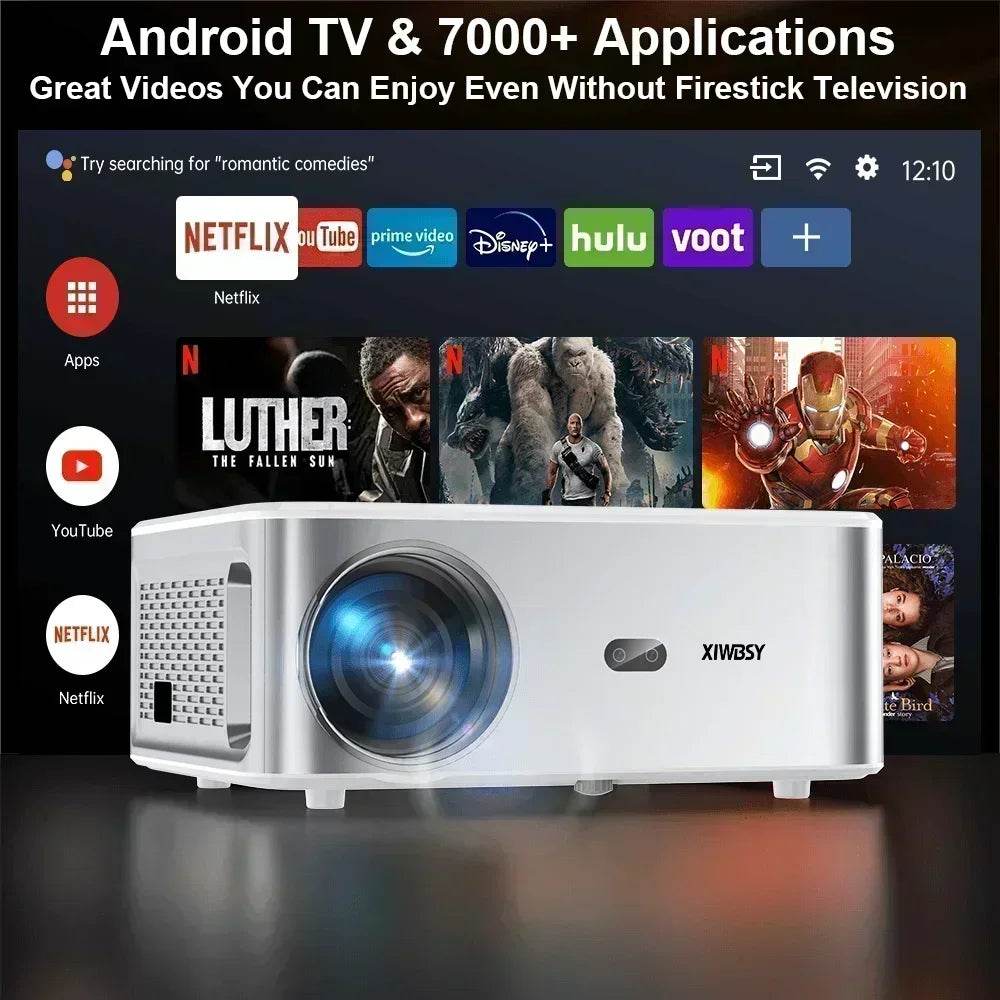 XIWBSY Proiector AutoFocus 1000Ansi cu Bluetooth 5.2 - Venduqo