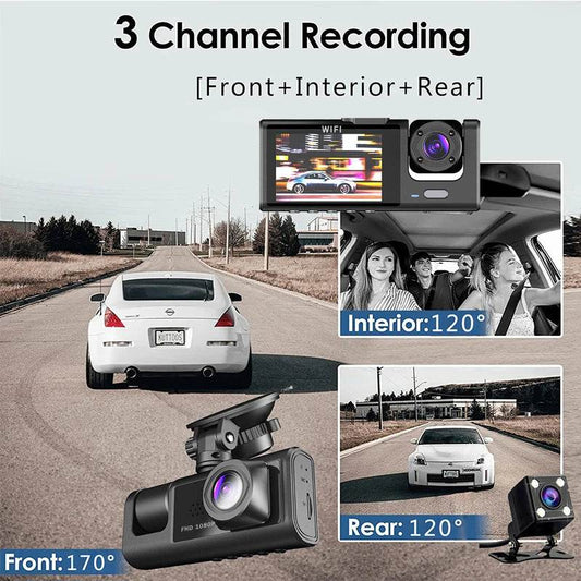 Camera DVR Mini Auto WiFi 3 Canale FHD 1080P - Venduqo