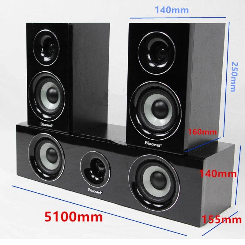 Boxă Stereo 3D din Lemn de 4 Inchi pentru Home Theater - Venduqo