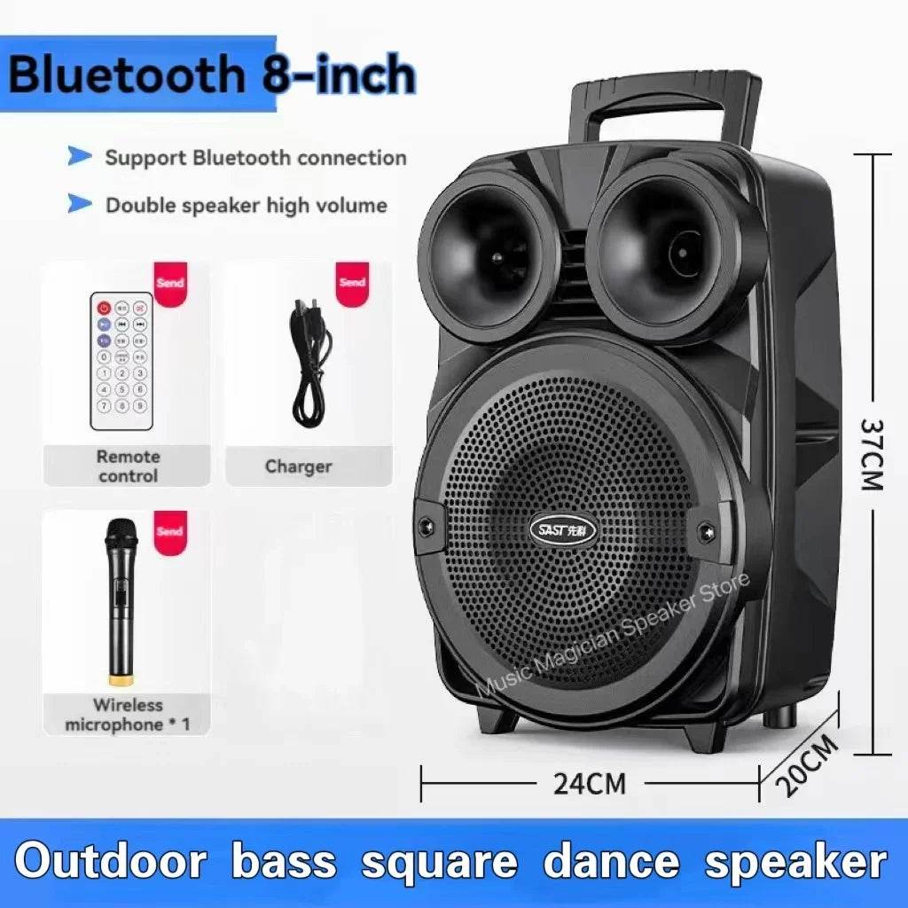 Boxa portabilă Bluetooth 8 inch, subwoofer de dans outdoor - Venduqo