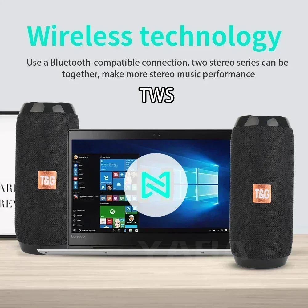 T&G Boxa Portabilă Wireless Bluetooth - Waterproof, Radio FM, Sunet Stereo