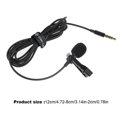 Microfon Lavalier 3.5mm Clip-On pentru Telefon PC Laptop