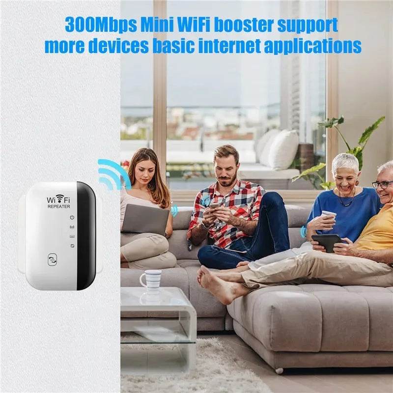 Repetitor WiFi Wireless 300Mbps 2.4G - Extensor Semnal - Venduqo