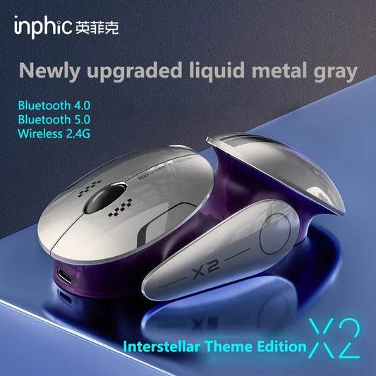 Inphic X2 Mouse Silent Bluetooth Metal Reîncărcabil pentru Gaming - Venduqo