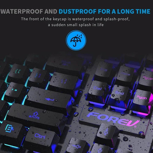 Keyboard și Mouse Set Mecanic Luminat 104 Taste - Venduqo