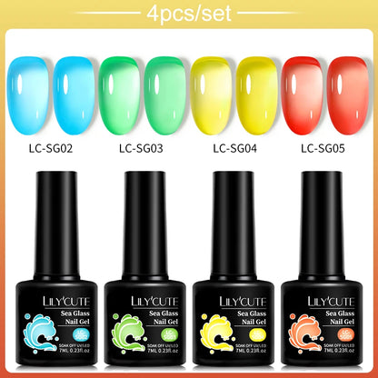 Set 4/5 Piese Oja Gel Roz Nude LILYCUTE 7ML