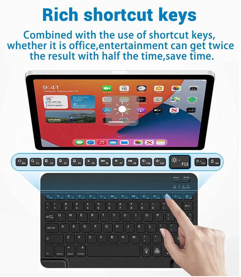 Mini Tastatură Bluetooth RGB Wireless 10 Inch - Venduqo