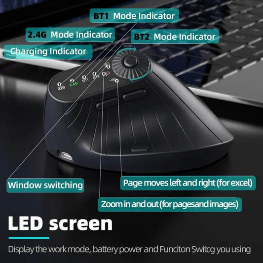 Mouse Ergonomic Vertical Multi-Dispozitiv Bluetooth Reîncărcabil - Venduqo
