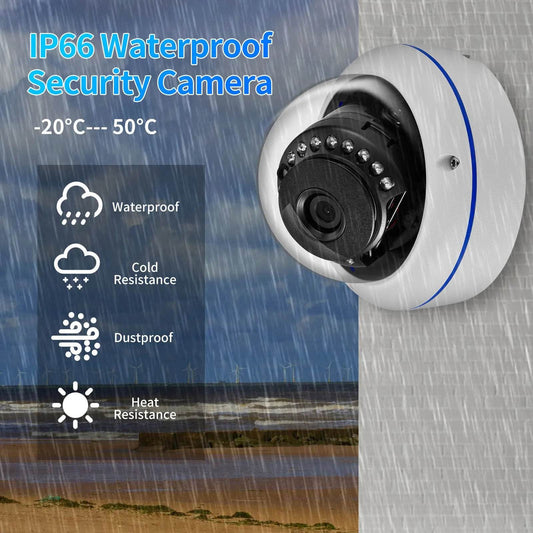 Kit de Supraveghere Gadinan 4K POE cu 10 Canale și Camere Dome Vandalproof - Venduqo