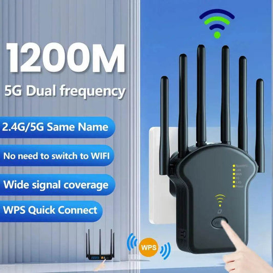 Repetitor WiFi 1200Mbps Dual Band Amplificator Semnal - Venduqo