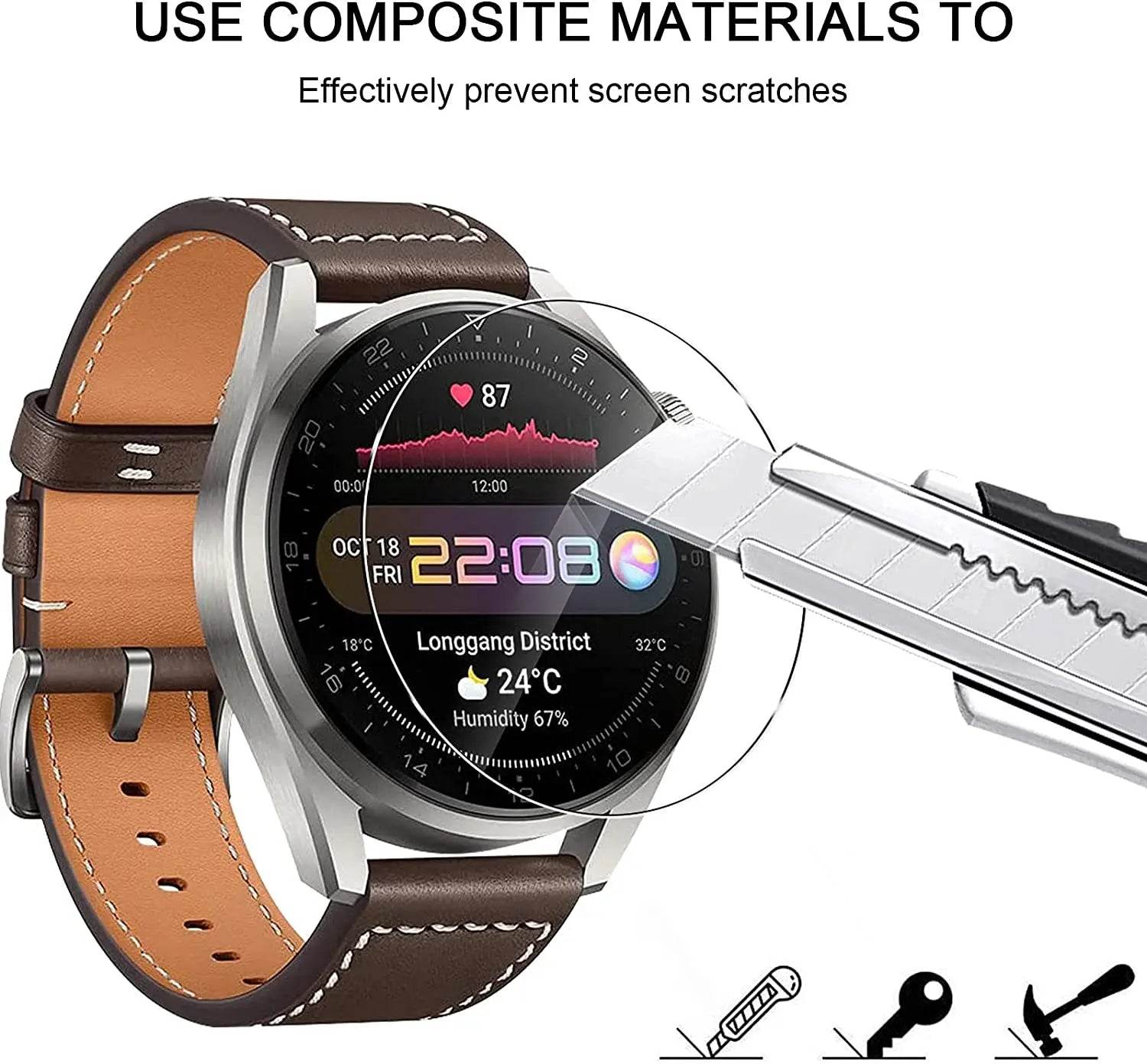 Sticlă Temperată pentru Huawei Watch 3 Pro 48mm și 46mm - Venduqo