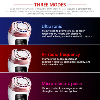 Mini HIFU Aparat Radiofrecvență Ultrasonic EMS pentru Față