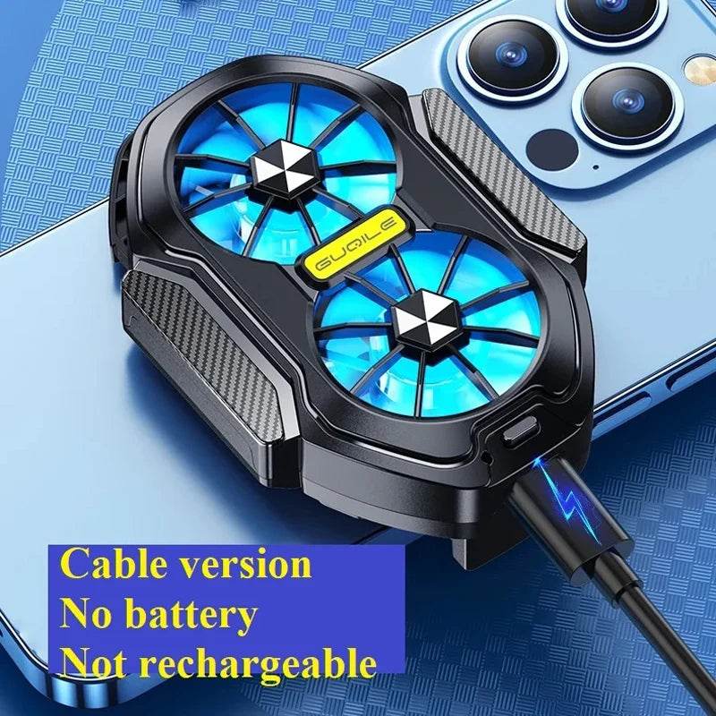 Răcitor Mobil Universal Dual cu Ventilatoare Reîncărcabile pentru Telefoane - Venduqo
