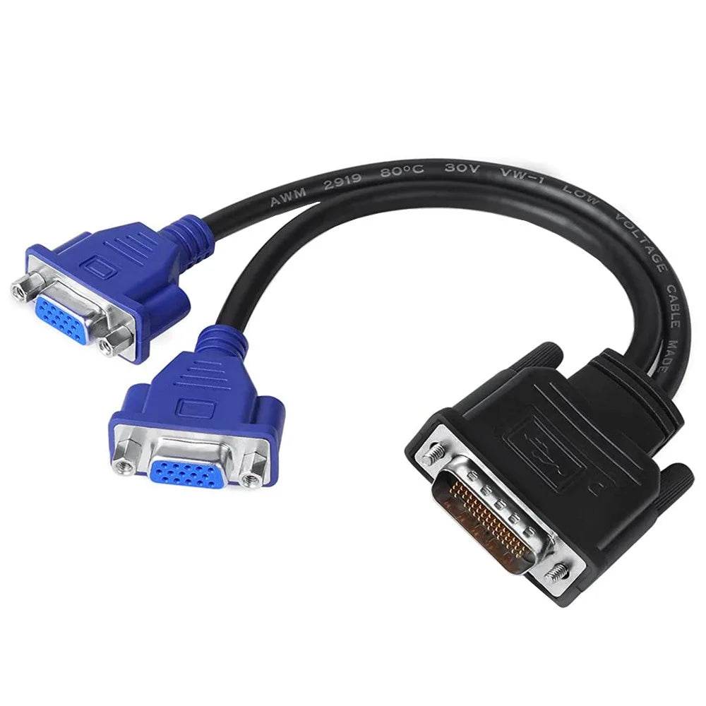 Cablul de Împărțire 59-Pin DMS cu 2 Ieșiri VGA, DVI, HDMI - Venduqo
