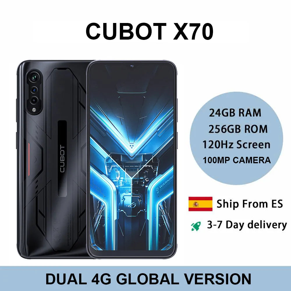 Smartphone Android Cubot X70 - 24GB RAM, 256GB ROM, 100MP Camera