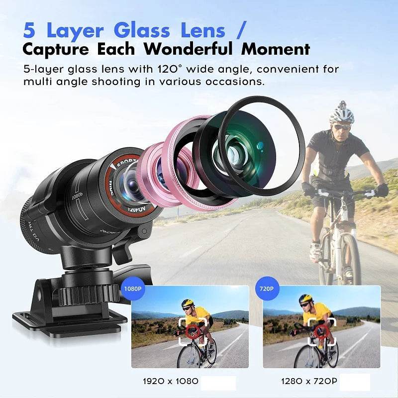 Mini Sport DV Camera Full HD 1080P pentru Bicicletă și Motocicletă - Venduqo