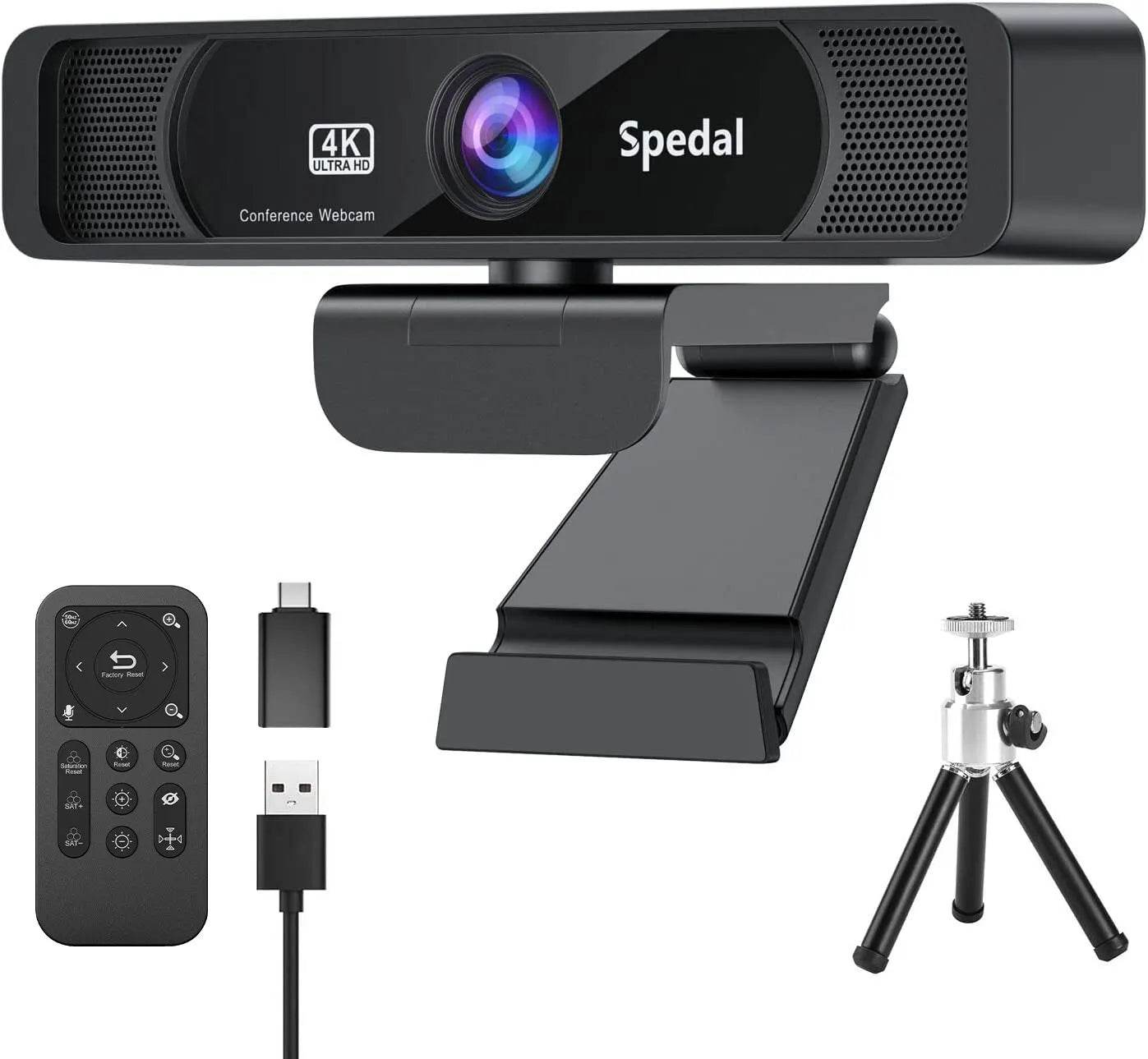 Webcam Spedal 931 HD 4K cu Microfon și Control Remote - Venduqo