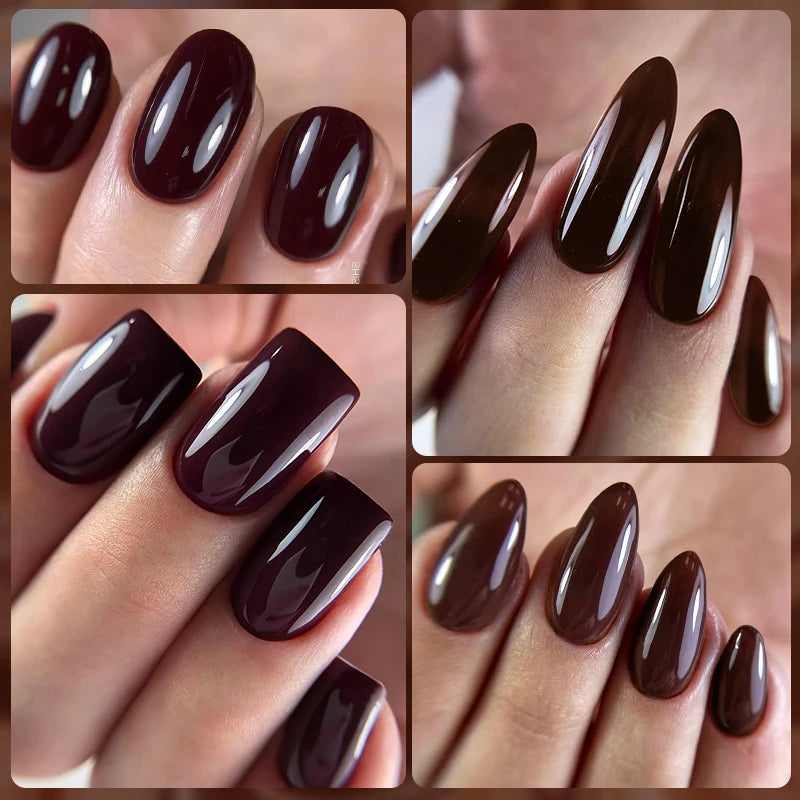 Set 6 Piese Oja Gel 7ml Brown LILYCUTE pentru Manichiură