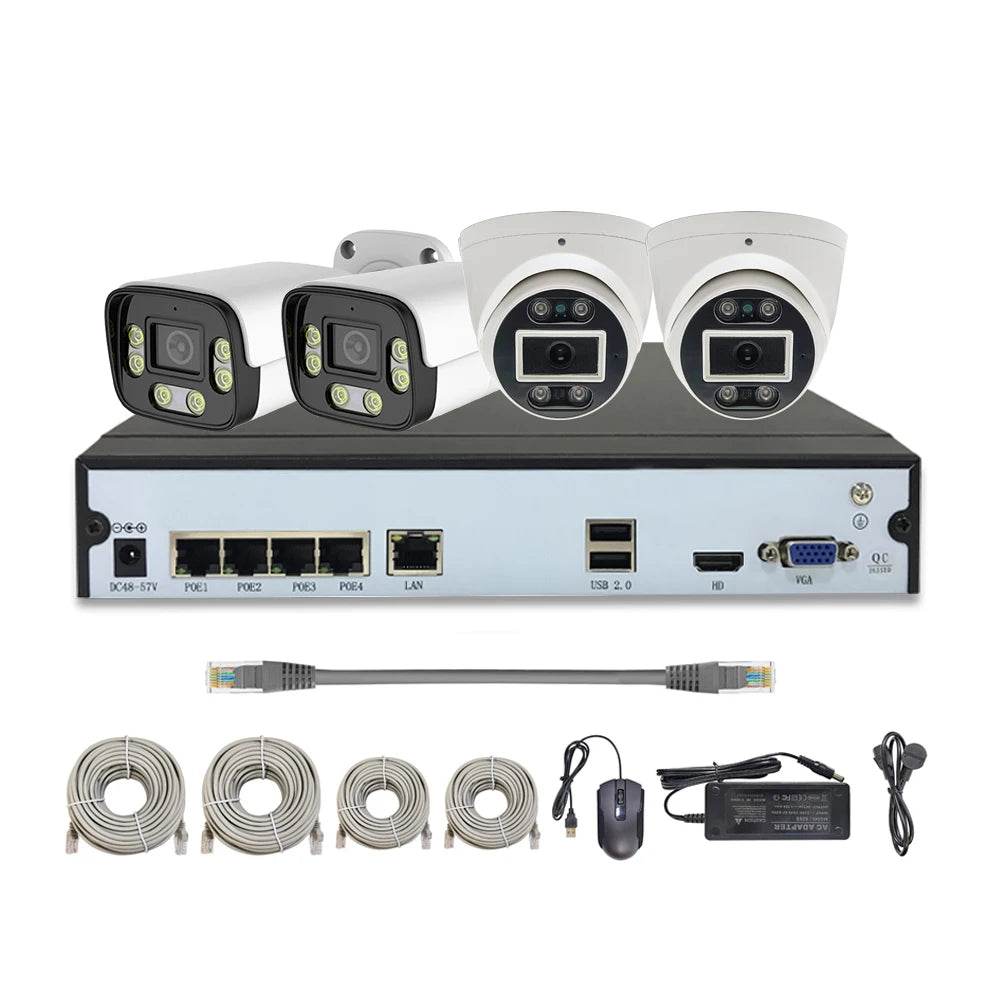 Sistem de Securitate H.265 4CH Ultra HD 4K POE cu 8MP NVR - Venduqo