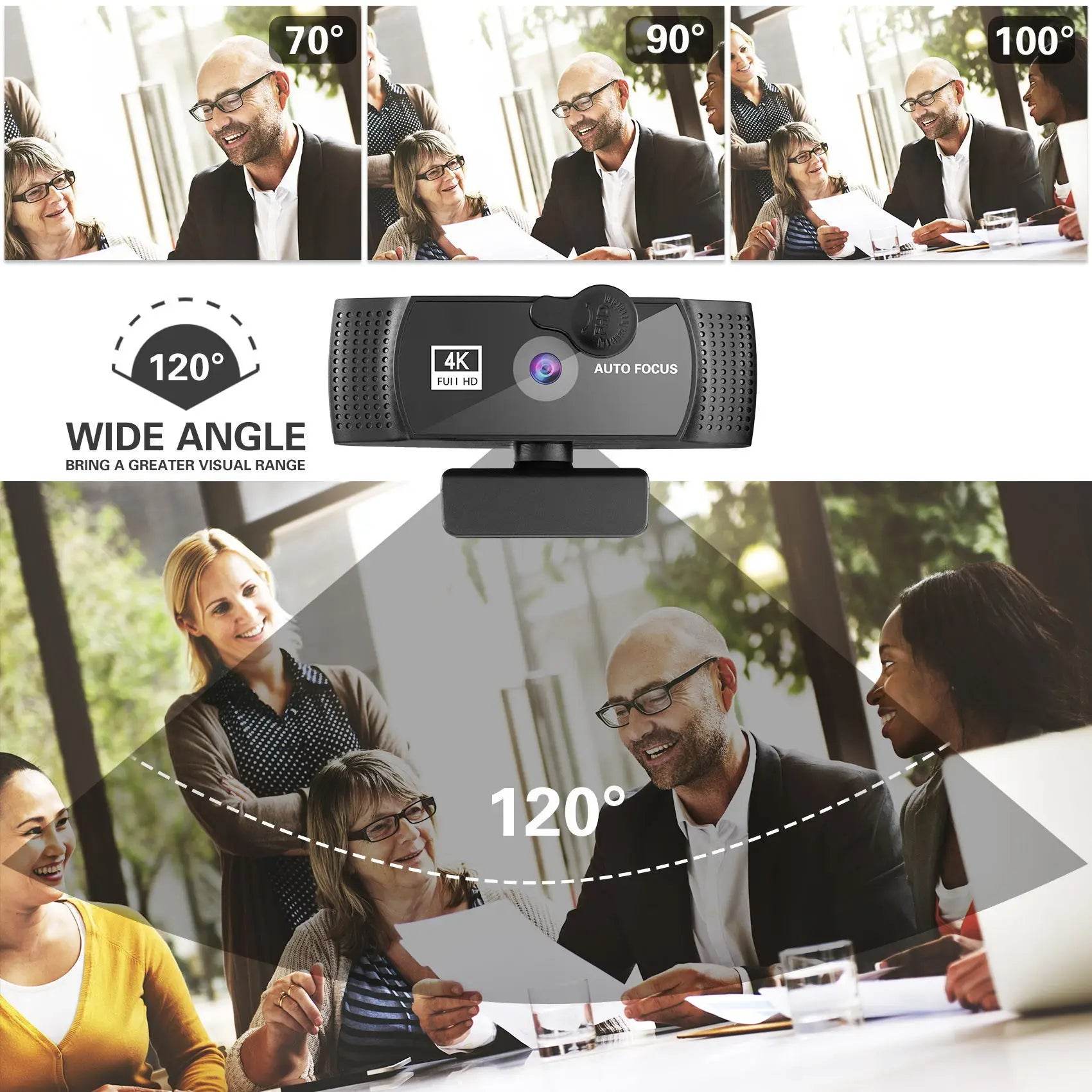 Webcam 4K 60FPS cu Microfon Integrat pentru PC Laptop - Venduqo