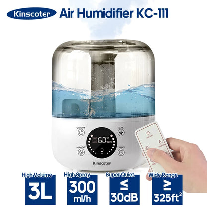 KINSCOTER Umidificator 3L Profesional cu Control Remote