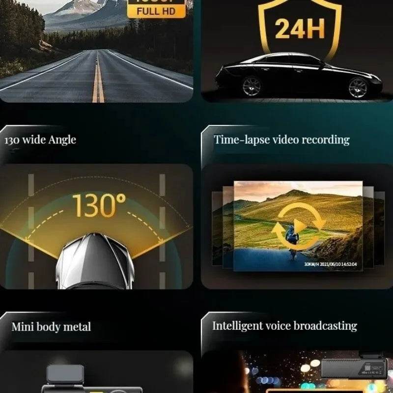Camera DVR Auto 2K 1440P cu WiFi și Viziune Nocturnă - Venduqo