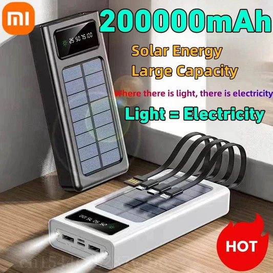 Banca de Putere Solară Xiaomi 200000mAh Ultra Capacitate - Venduqo