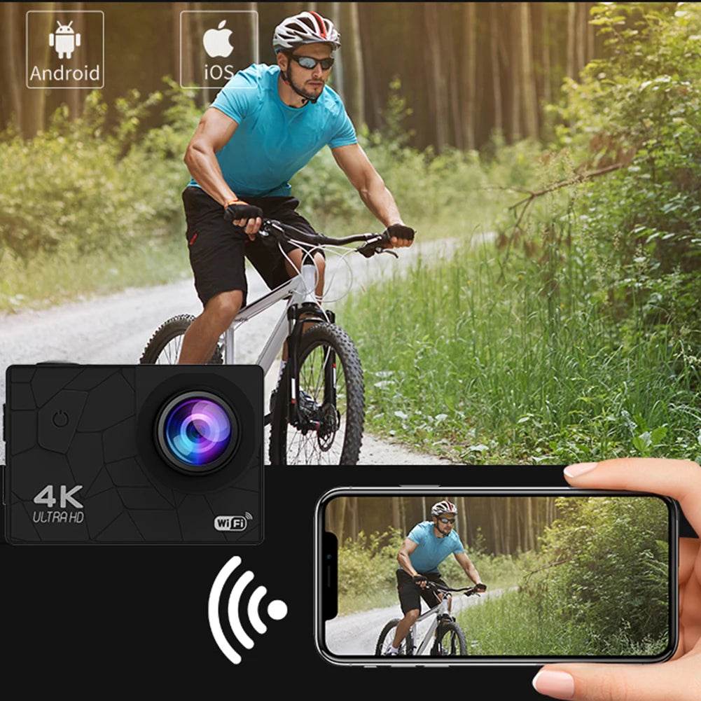 Cameră de Acțiune Digitală 4K WIFI, Waterproof IP68 - Venduqo