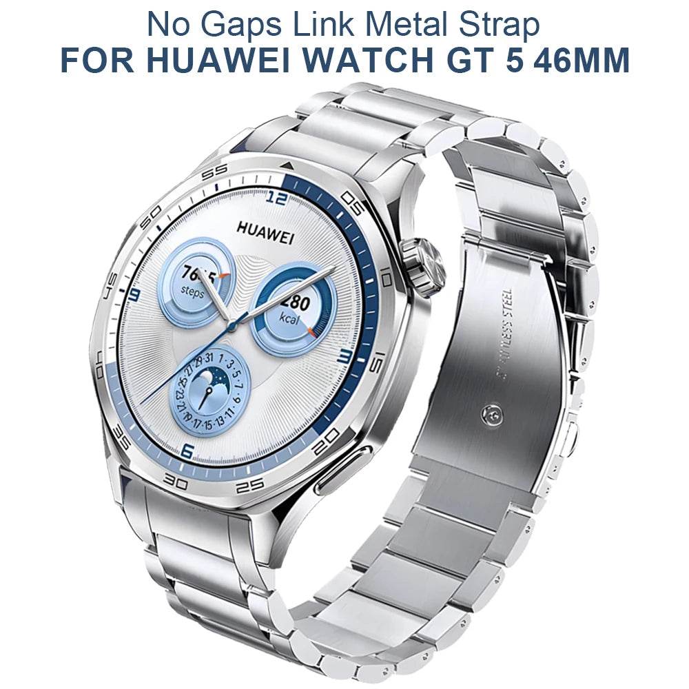 Brățară No Gaps din Oțel Inoxidabil pentru HUAWEI WATCH GT 5 46mm - Venduqo