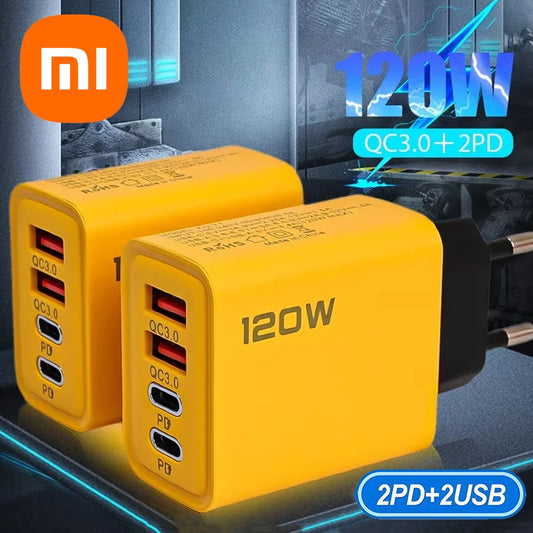 Încărcător Ultra Rapid Xiaomi 10A 120W cu 4 Porturi USB C PD