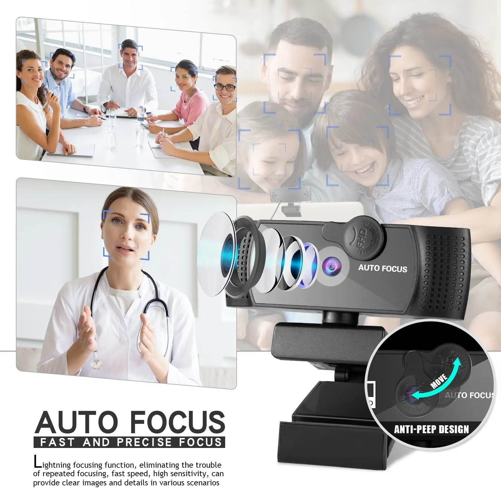 Webcam 4K 60FPS cu Microfon Integrat pentru PC Laptop - Venduqo