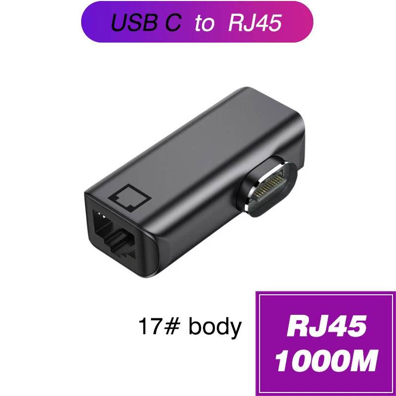 Adaptor Magnetic Type-C OTG Thunderbolt 4 - USB-A, HDMI, VGA, RJ45 - Venduqo