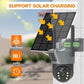 Camera Solar PTZ 4K Wifi cu Două Obiective și Monitor LCD 12.5"