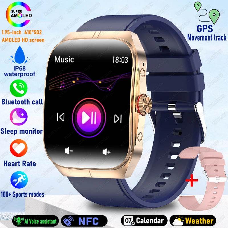 Ceas inteligent BOXUXING pentru bărbați și femei, Bluetooth, sportiv, rezistent la apă - Venduqo