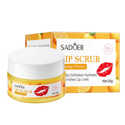 SADOER Crema Exfoliantă pentru Buze cu Fructe - Hidratare și Plump