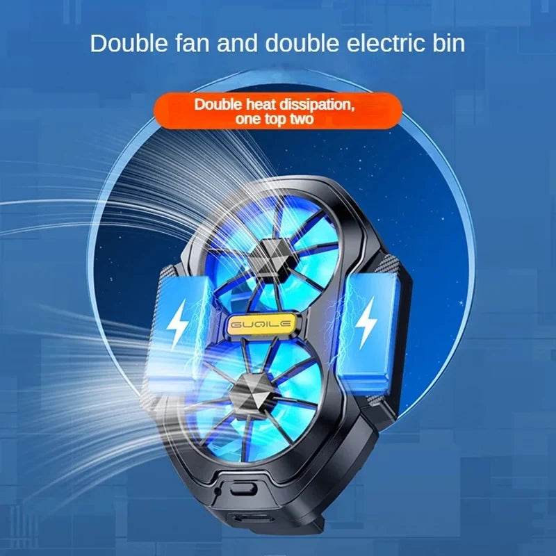 Răcitor Mobil Universal Dual cu Ventilatoare Reîncărcabile pentru Telefoane - Venduqo