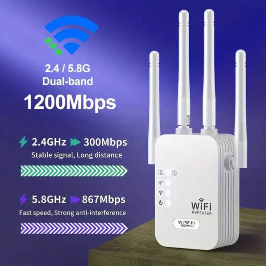 Repeater WiFi 5Ghz 1200Mbps - Extender Dual Band - Venduqo
