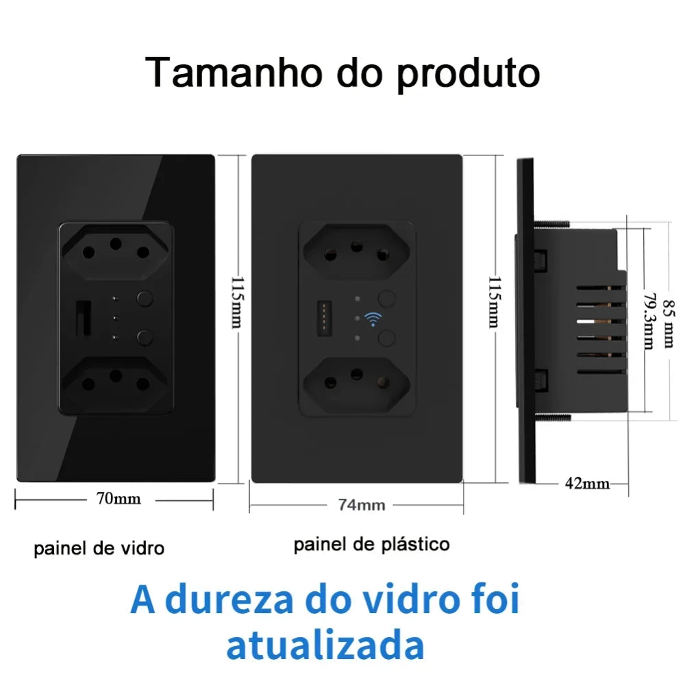 Priză Inteligentă Melery WiFi cu 2 USB - Control Vocal