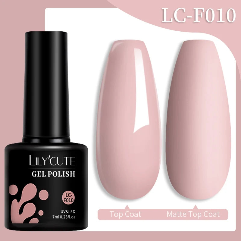 LILYCUTE Lac de Unghii Gel Culoare Ciocolată Roșie Caramel