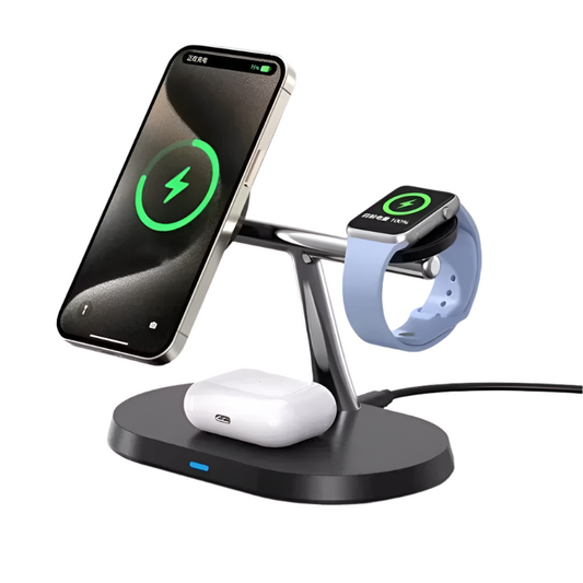 Încărcător Wireless Magnetic 3 în 1 pentru iPhone și Apple Watch