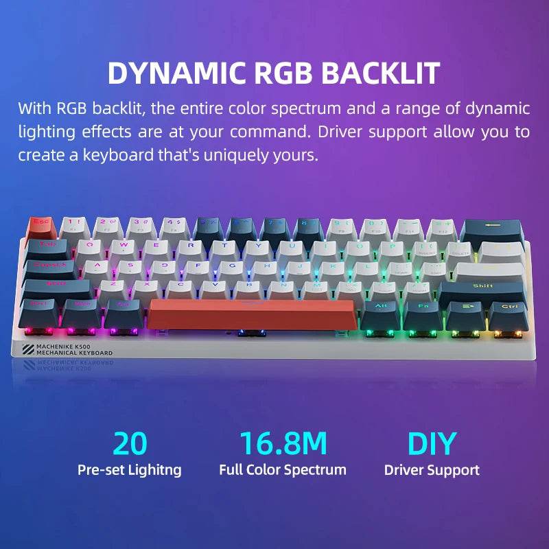 Machenike K500-B61 Mini Tastatură Mecanica 60% - Venduqo