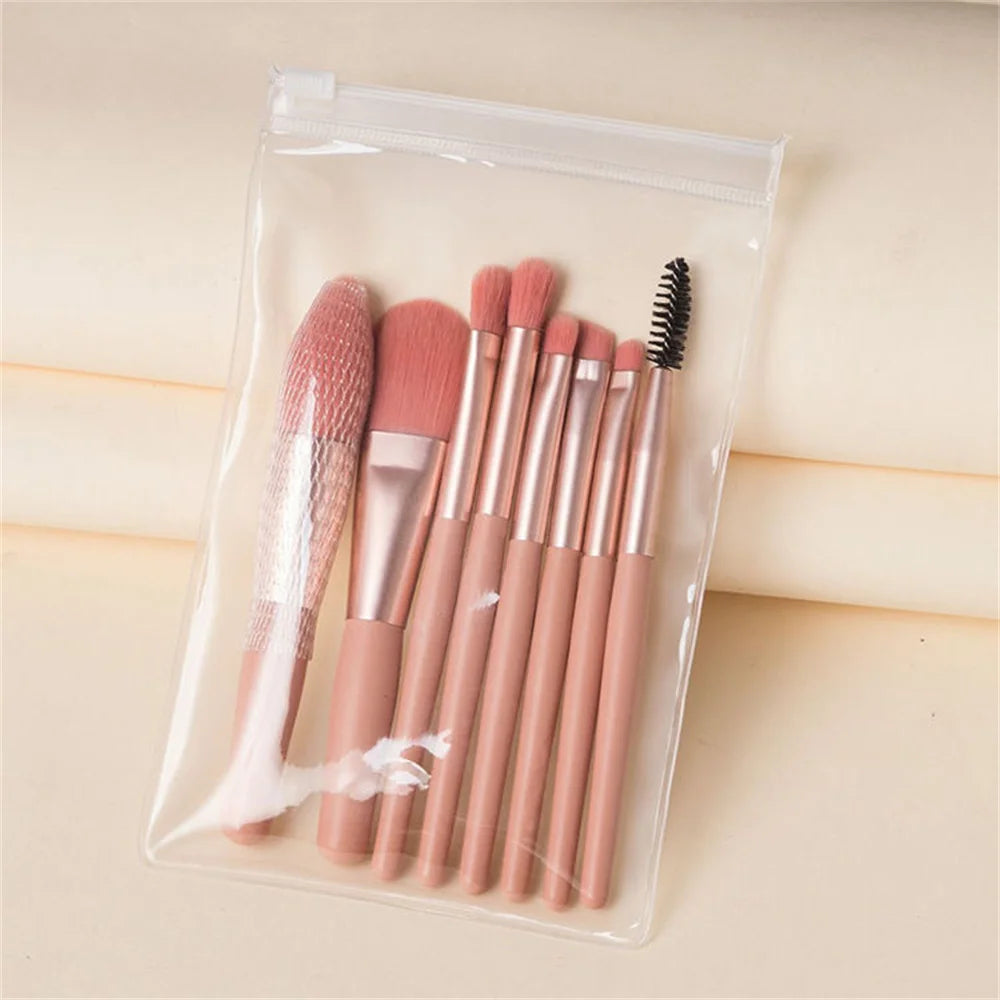 Set 8 Piese Pensule Machiaj pentru Fond de Ten, Blush, Eyeliner