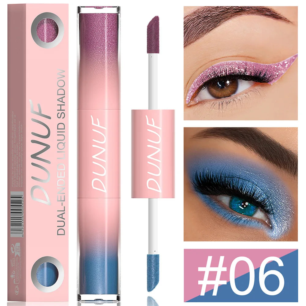 DUNUF 2 IN 1 Fard de Pleoape Dublu cu Glitter