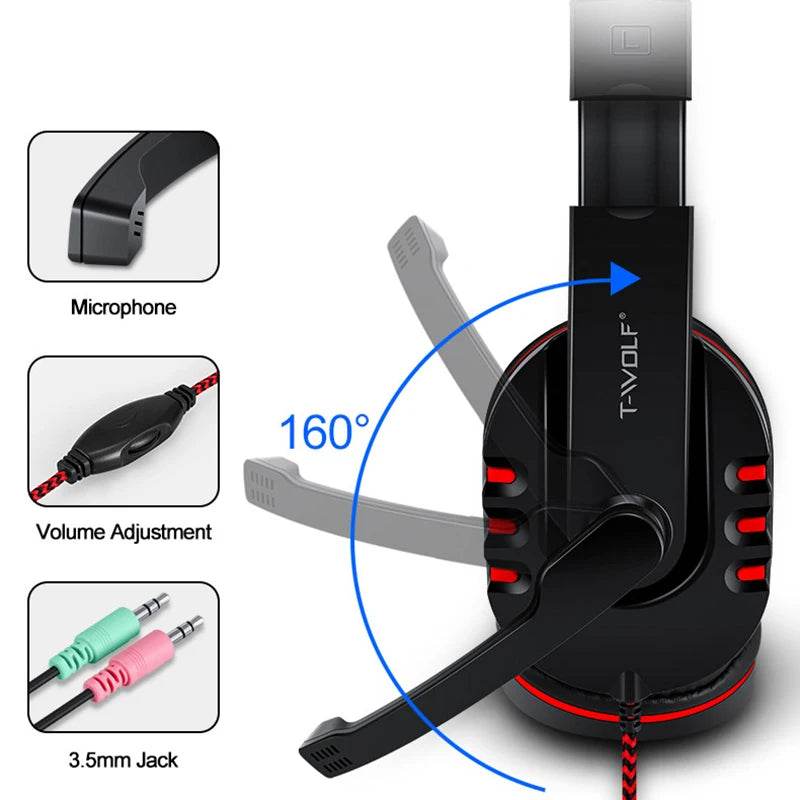 Set Gaming 4 în 1 Oulylan T-WOLF - Tastatură, Mouse, Headset, Mouse Pad - Venduqo