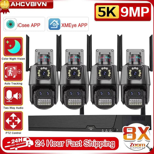 Sistem de supraveghere CCTV wireless cu 8CH 9MP Dual Lens - Venduqo