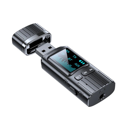 Transmetator Bluetooth 5.4 cu USB, AUX și TF Card